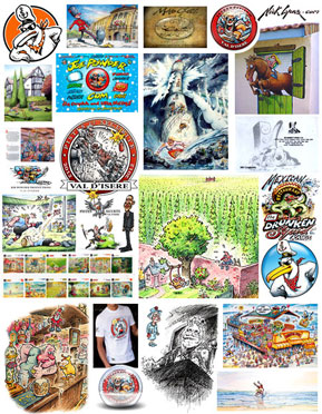 Cartoon examples by NicK Lyons